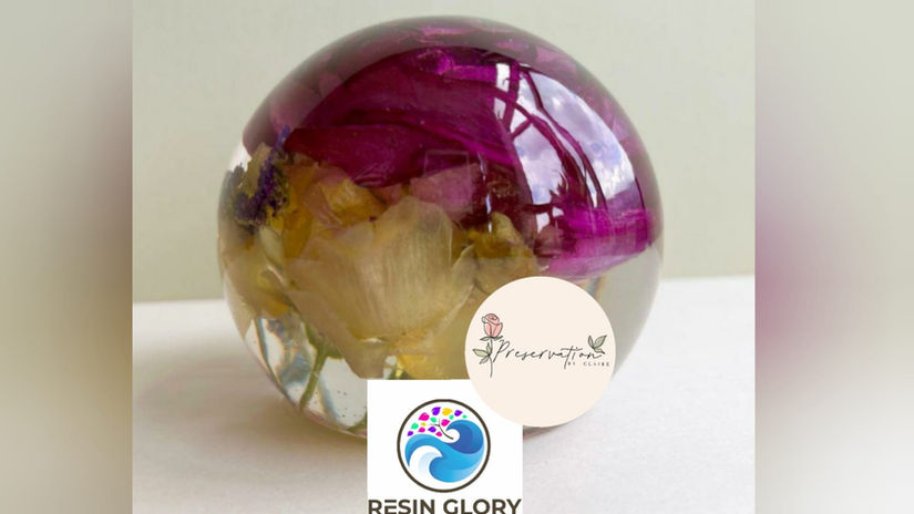 Casting sphere with deep pour resin!